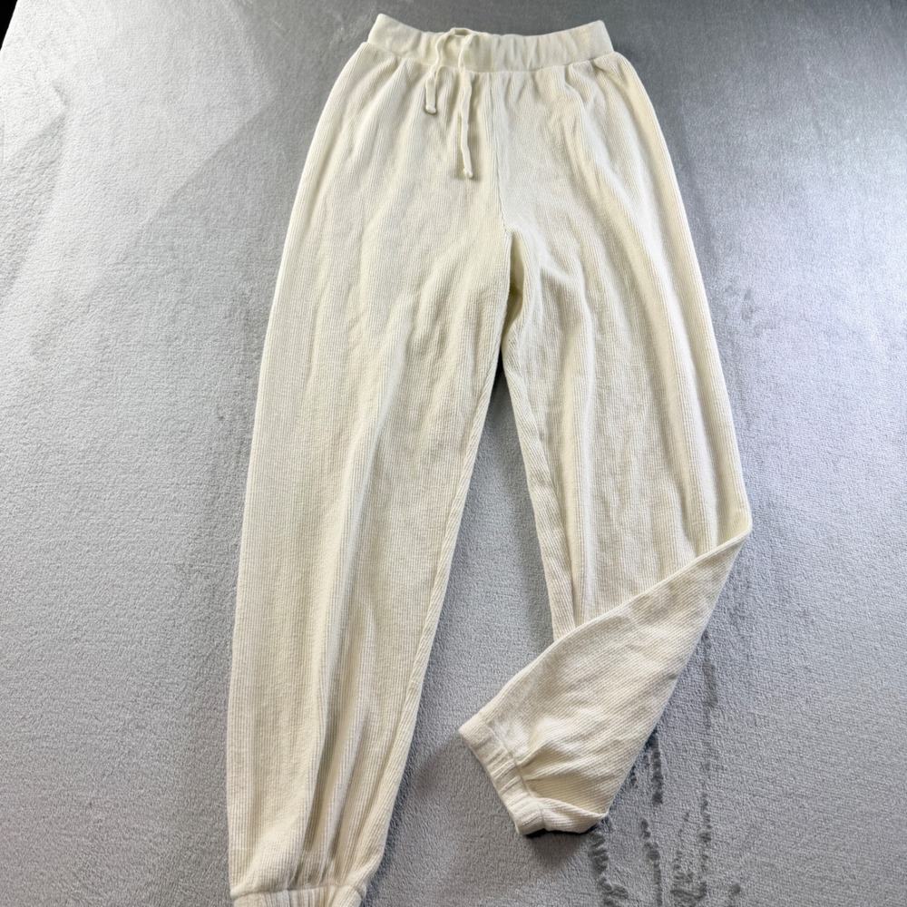 SKIMS Waffle Jogger Bone White Lounge Pants Women's Small